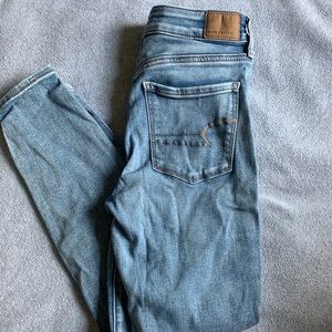 American Eagle acid wash Next Level Stretch skinny jeans